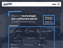 Tablet Screenshot of mapro.cz